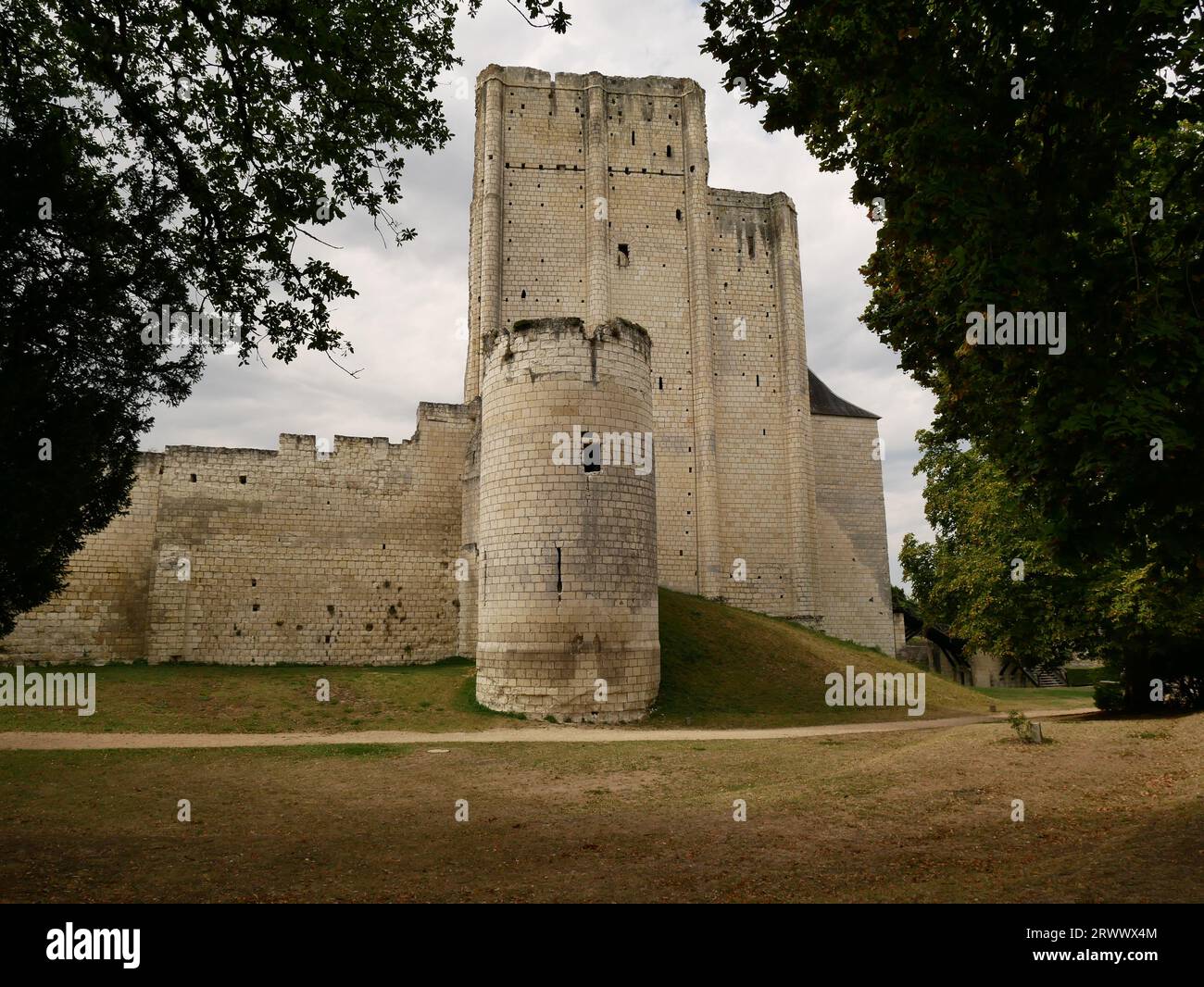 Castle and Dungeon, Loches, Indre-et-Loire, France Stock Photo