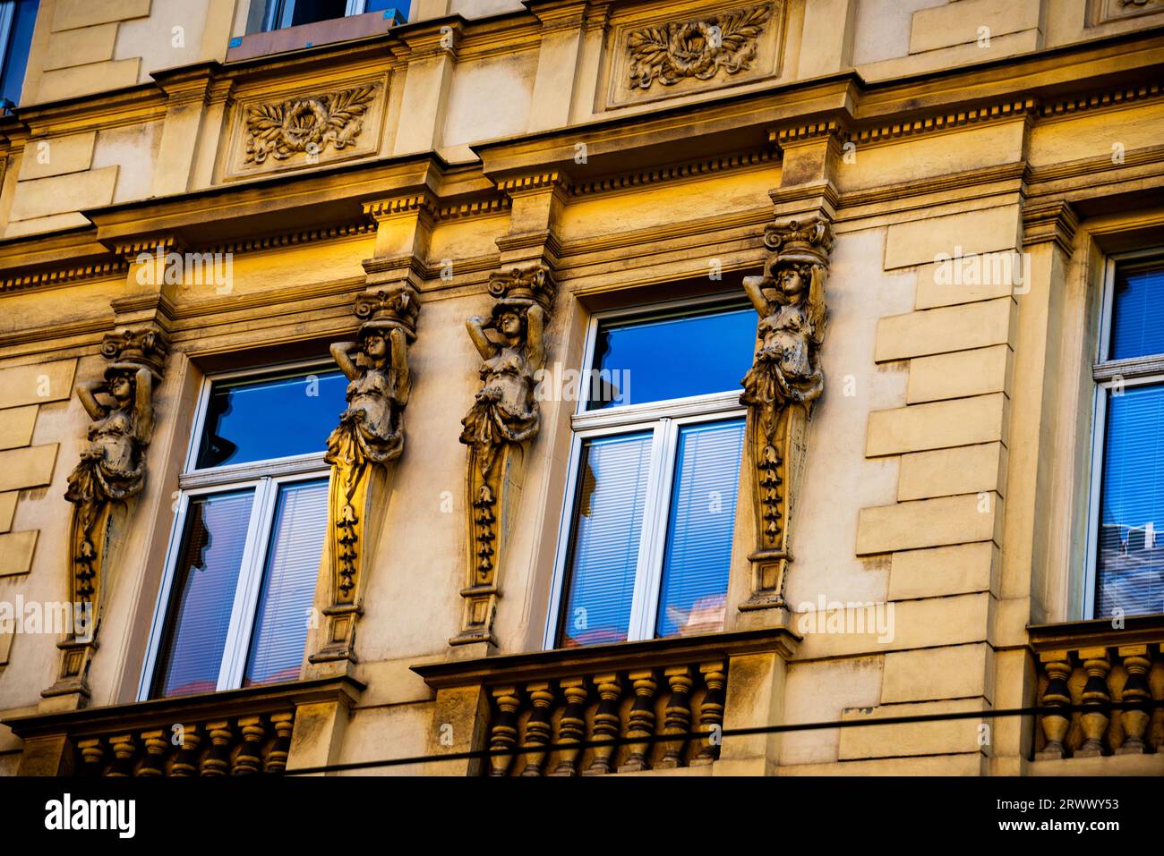 Art Nouveau architecture in Prague, Czech Republic Stock Photo - Alamy