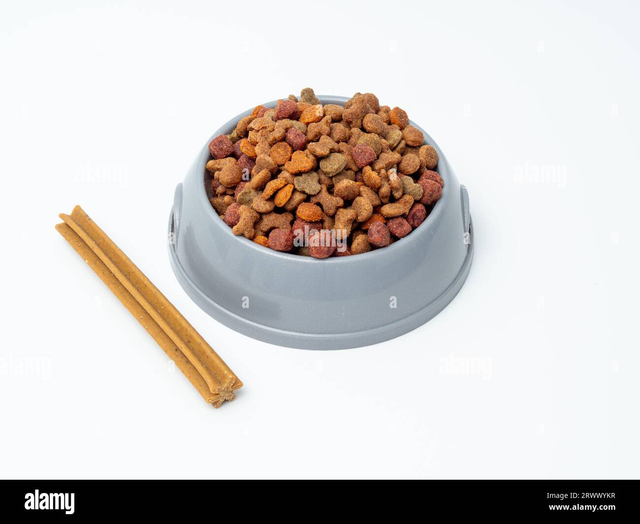 Dog food on a white background. Treats for dogs Stock Photo - Alamy