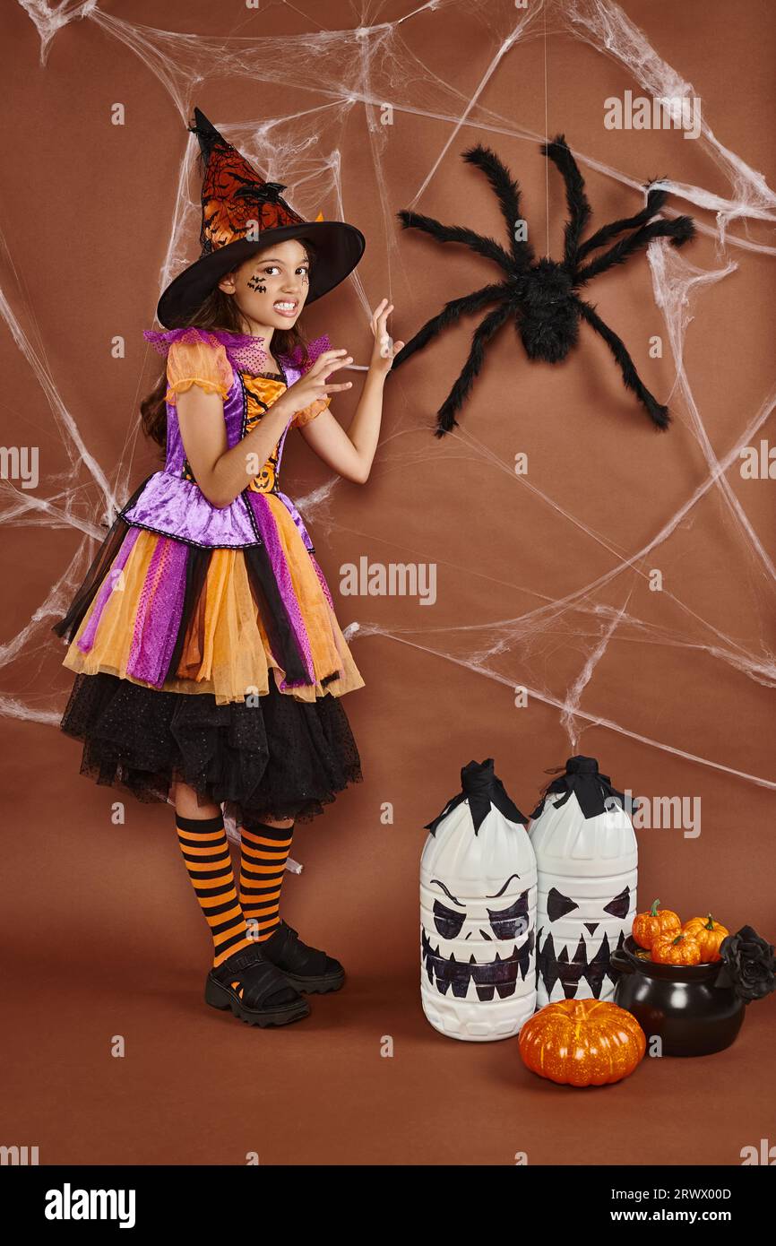 Halloween Spider Witch Costume For Girls