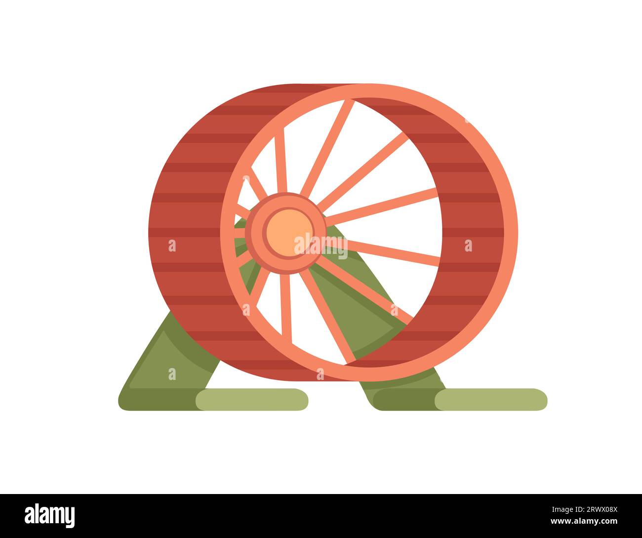Running wheel for hamster animal vector illustration isolated on white
