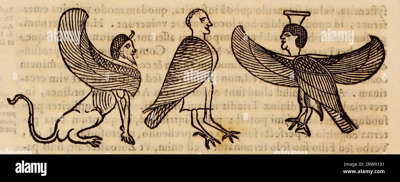 Athanasii Kircheri Soc. Iesu Oedipi Aegyptici, 1653 Stock Photo