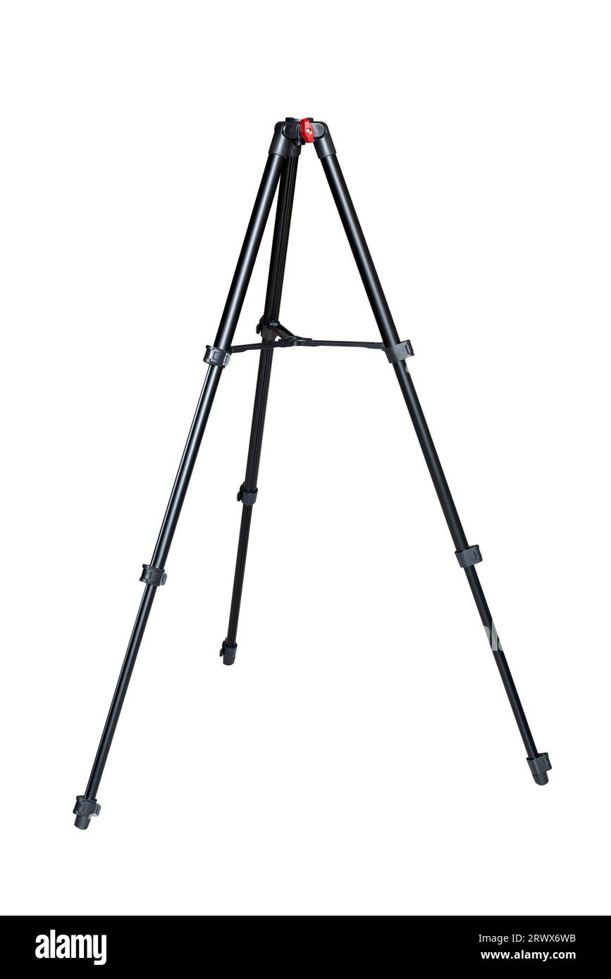 Tripod camera isolated on white background Stock Photo - Alamy