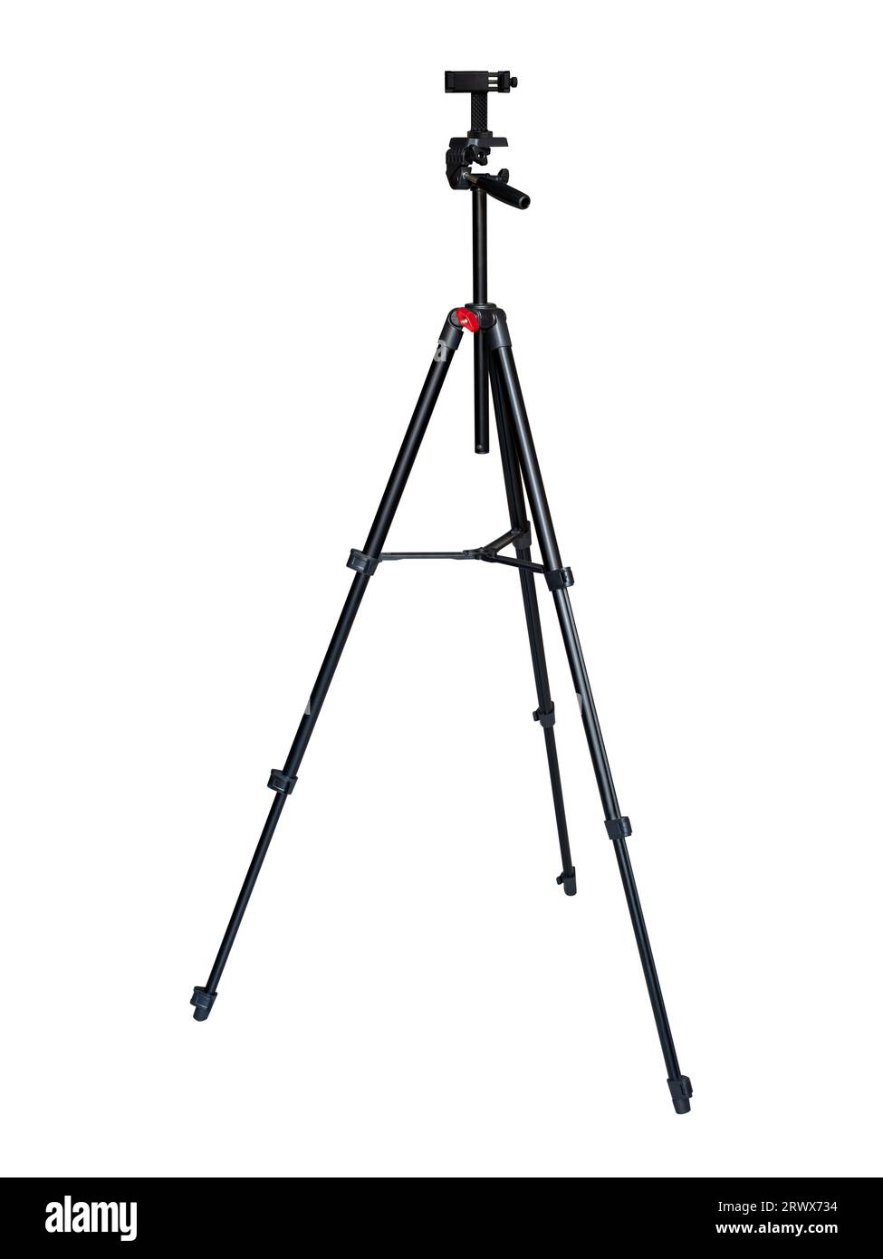 Tripod camera isolated on white background Stock Photo - Alamy