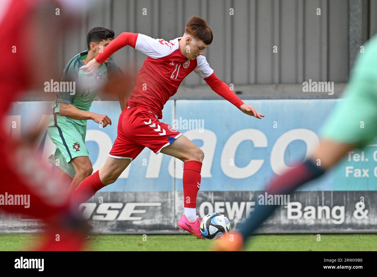 Tristan Panduro (21) of Denmark pictured during a friendly soccer game ...