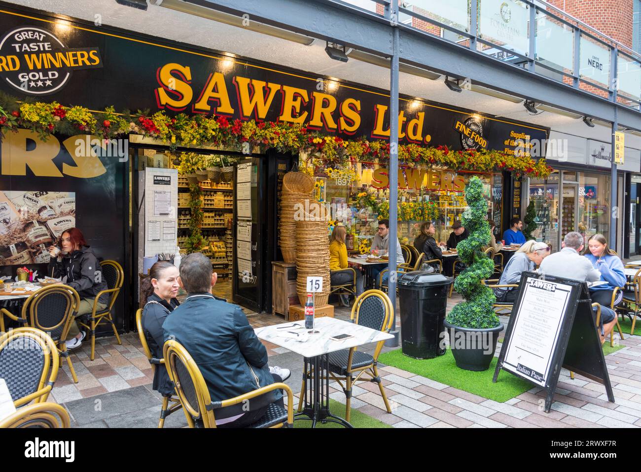 Sawers Ltd, a famous deli and fine food shop cafe in Belfast, Northern