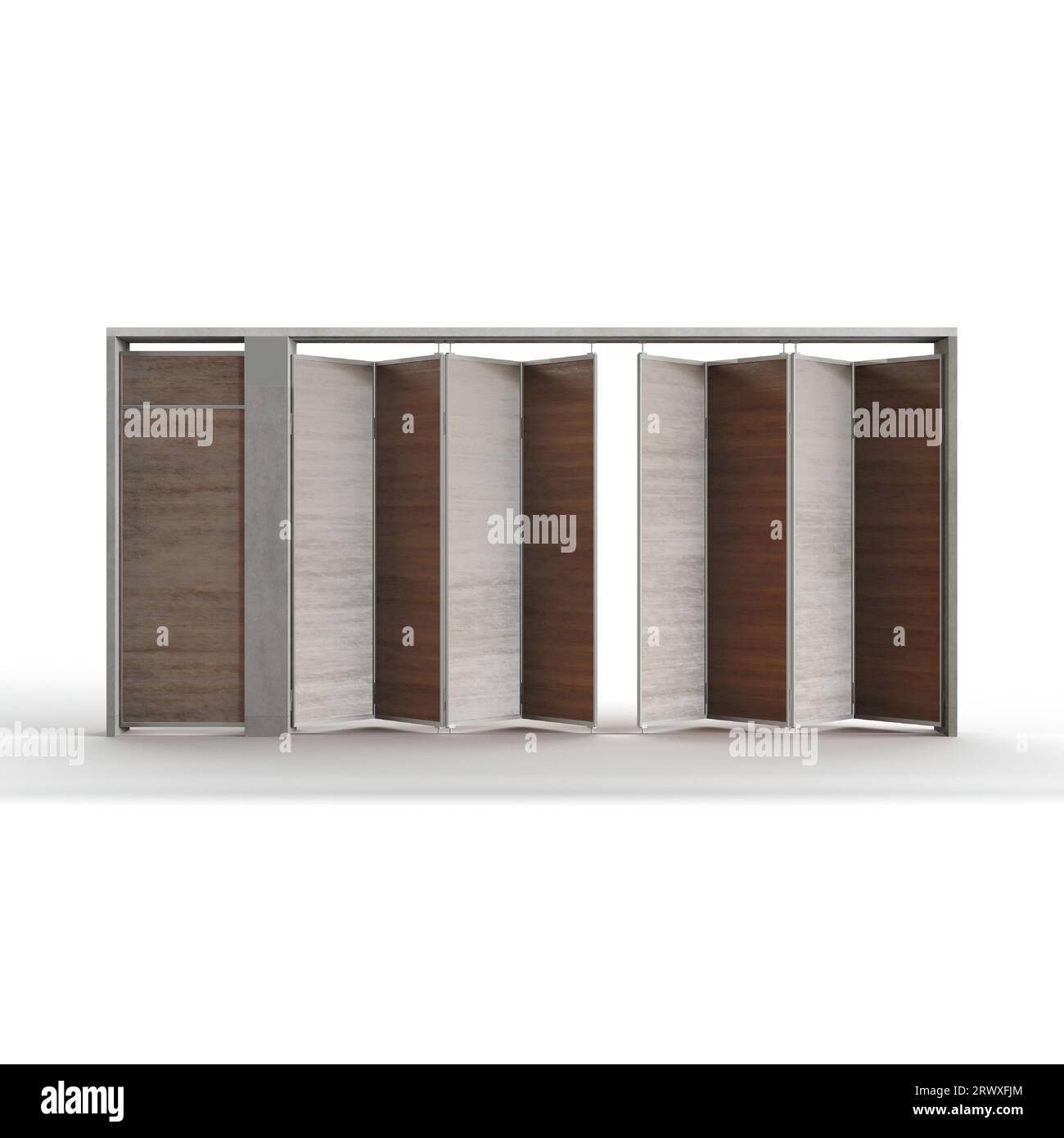 A 3D rendering of modern-style gates on a white background Stock Photo ...