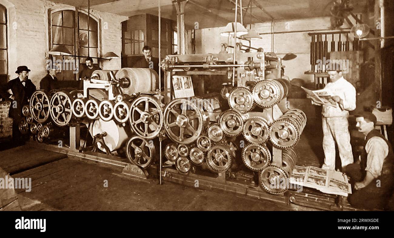 Foster's Rotary printing machine, Victorian period Stock Photo