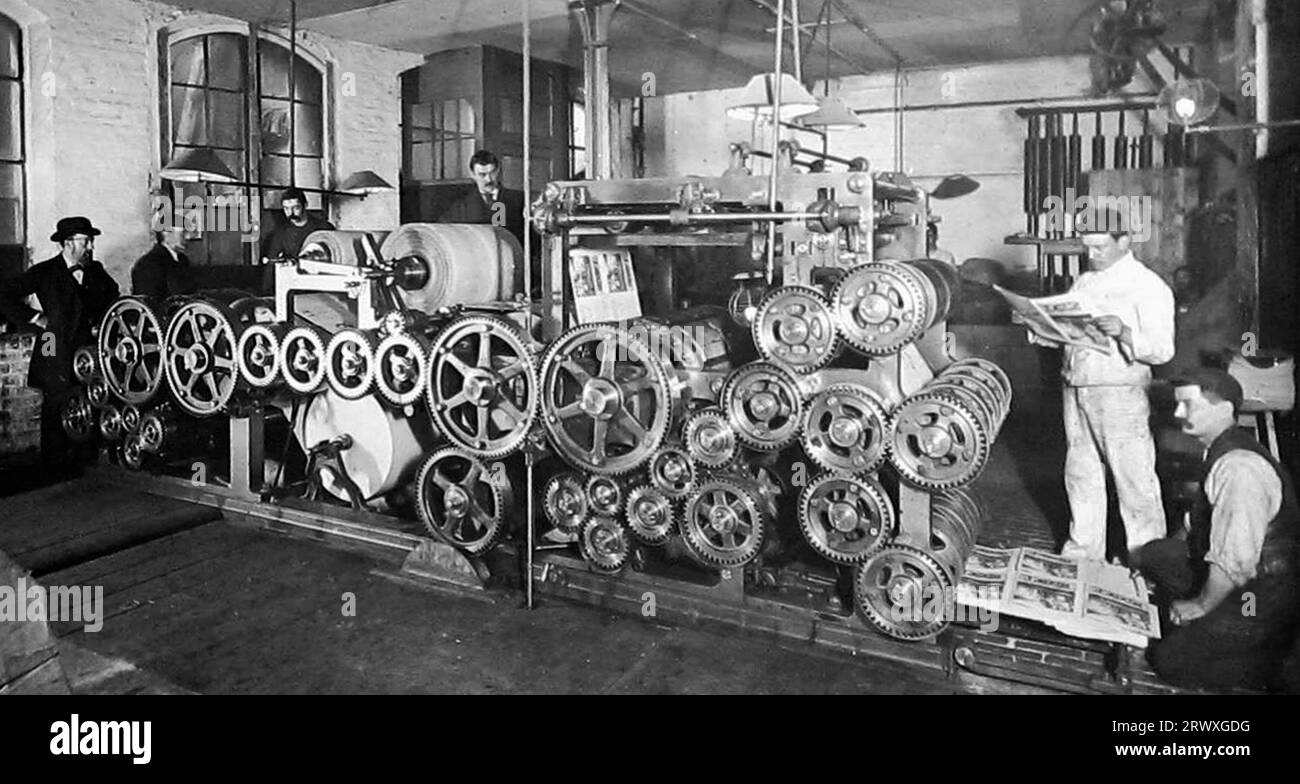 Foster's Rotary printing machine, Victorian period Stock Photo