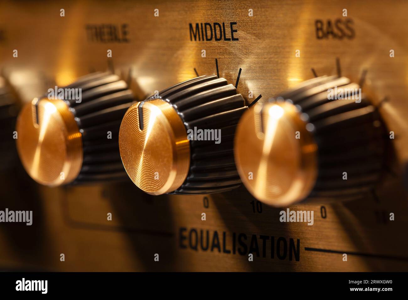 guitar amp equalizer middle control knob Stock Photo Alamy