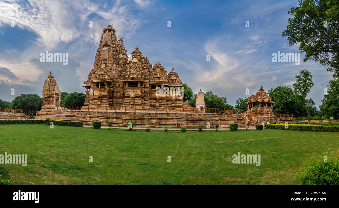 Vishwanath Temple, Western Group of Temple Khajuraho, Madhya Pradesh, India. Stock Photo