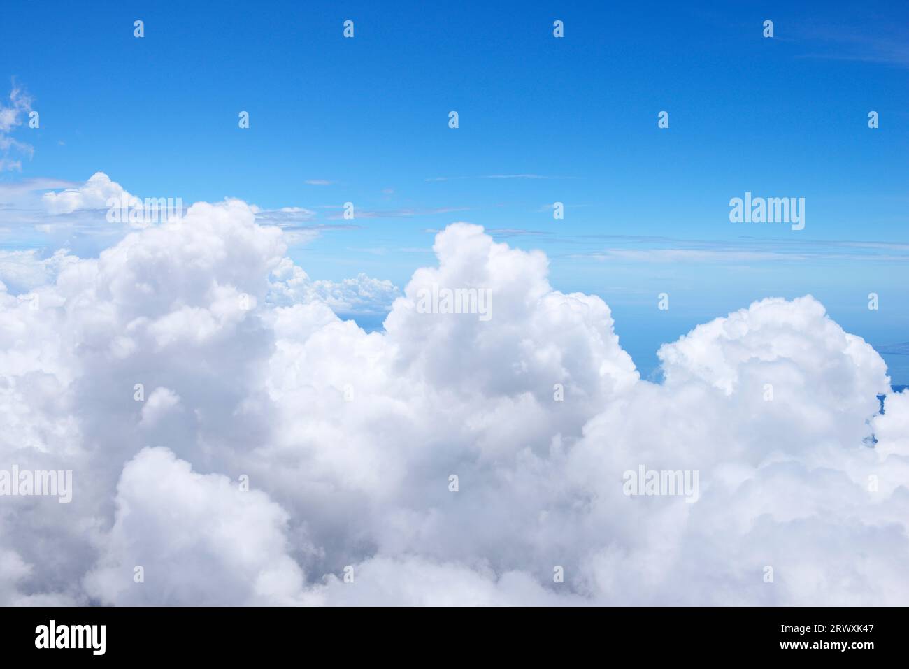 Gushing Iridescent Clouds Stock Photo