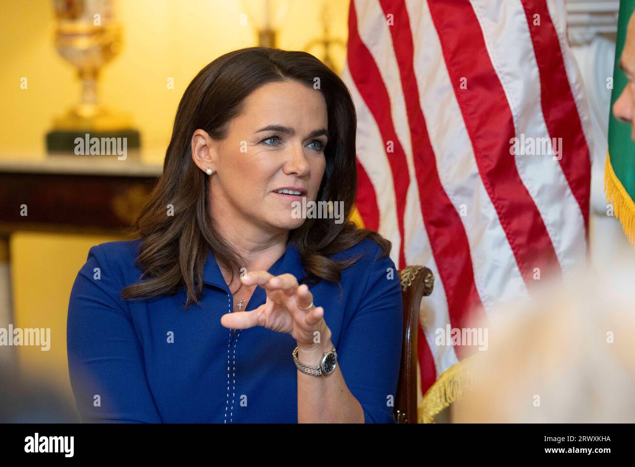 President Novak Austin Texas USA, September 21 2023: Hungarian President KATALIN NOVÁK ...