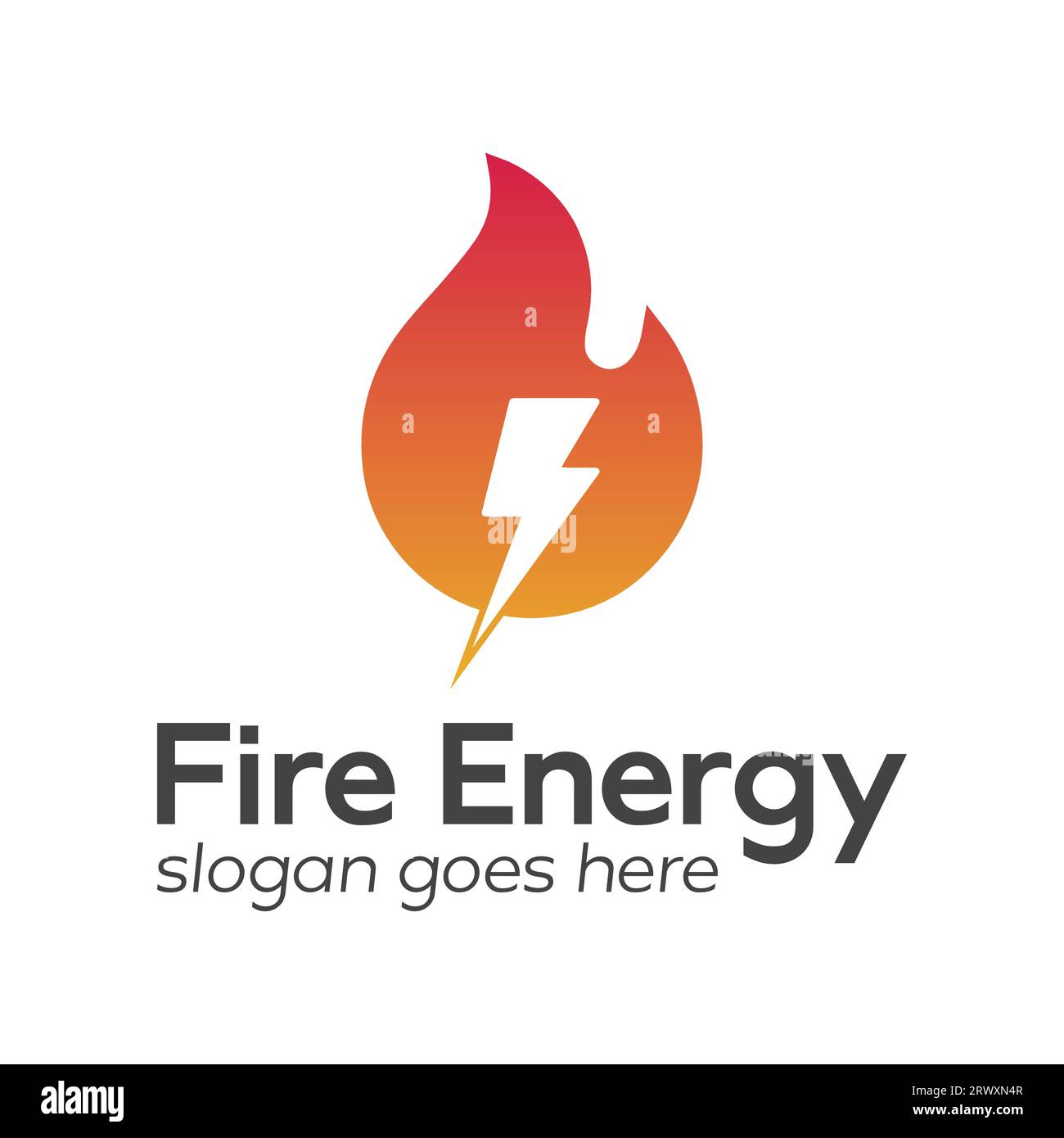 Fire Energy Logo Design Eco Fire Logotype Natural Energy Stock Vector
