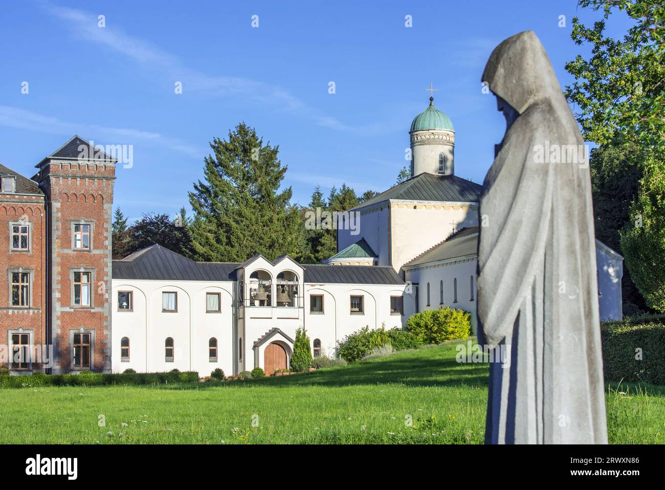 Chevetogne Abbey / Abbaye de Chevetogne, Catholic Benedictine monastery near Ciney, province of Namur, Belgian Ardennes, Wallonia, Belgium Stock Photo