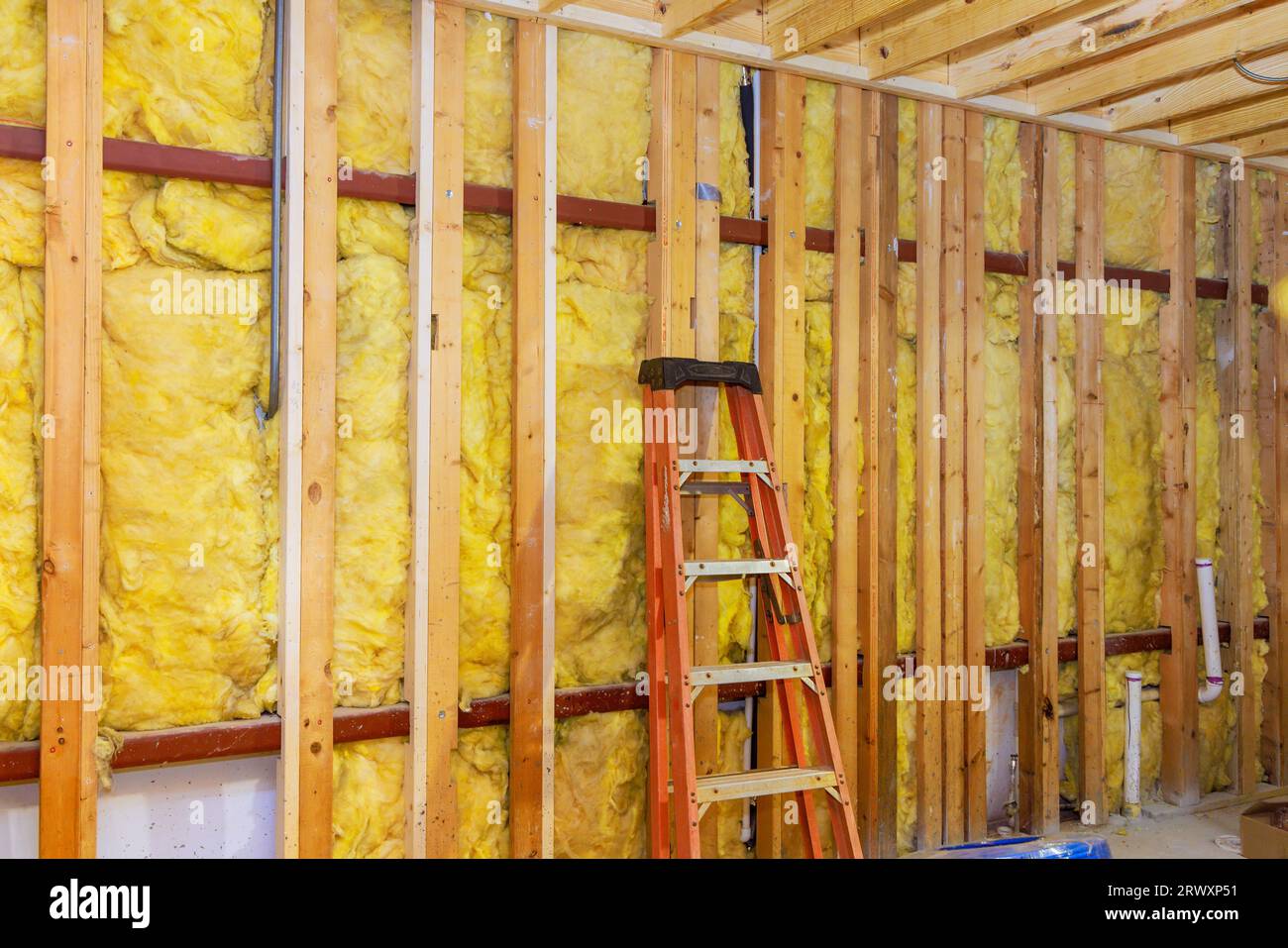 Fiber cotton thermal insulation to installing mineral wool wall new