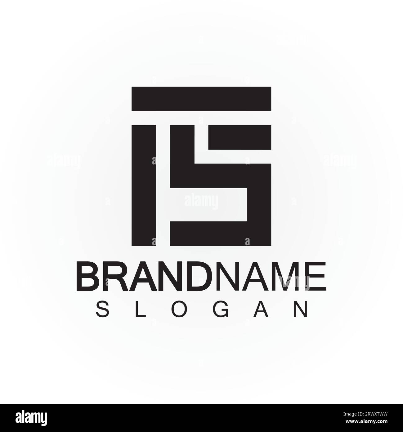 Alphabet letters monogram logo FS elegant and Professional black color ...