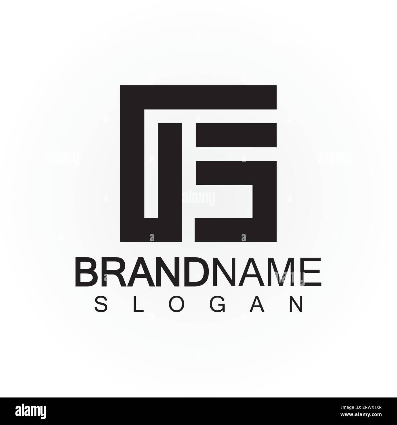 Alphabet letters monogram logo FS elegant and Professional black color ...