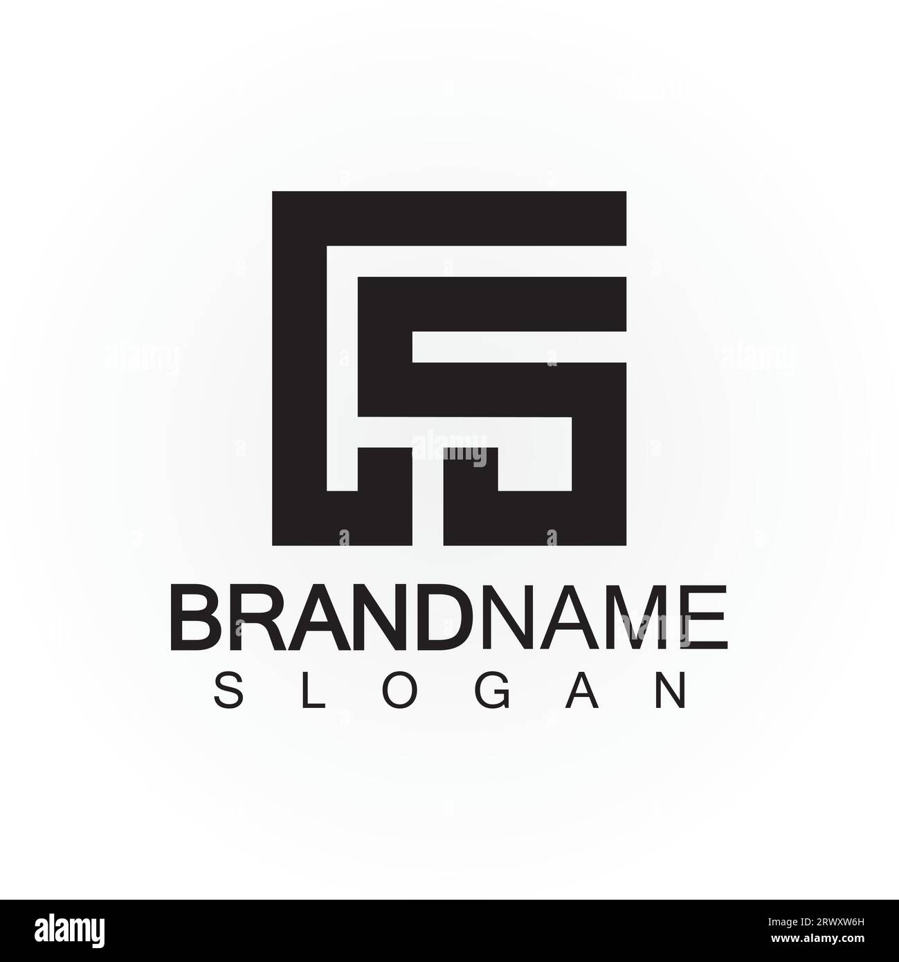 Alphabet letters monogram logo FS elegant and Professional black color ...