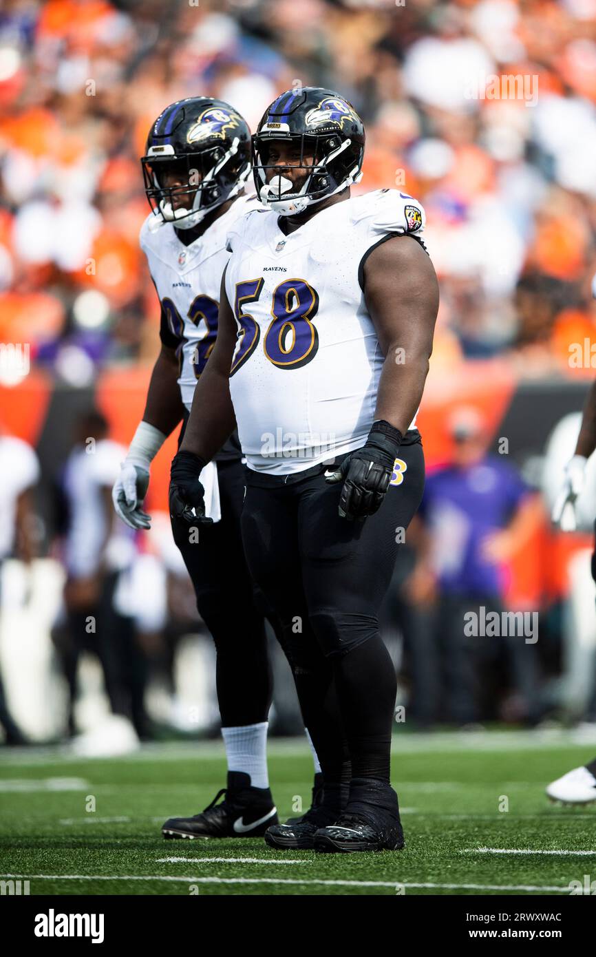 Baltimore Ravens defensive tackle Michael Pierce (58) during an