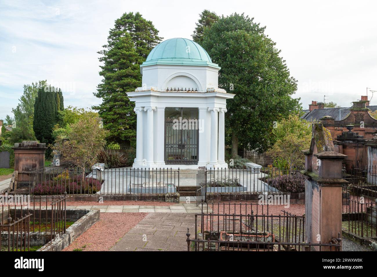 Robert Burns Mausoleum in St Michael's Church yard, Dumfries, Scotland Stock Photo