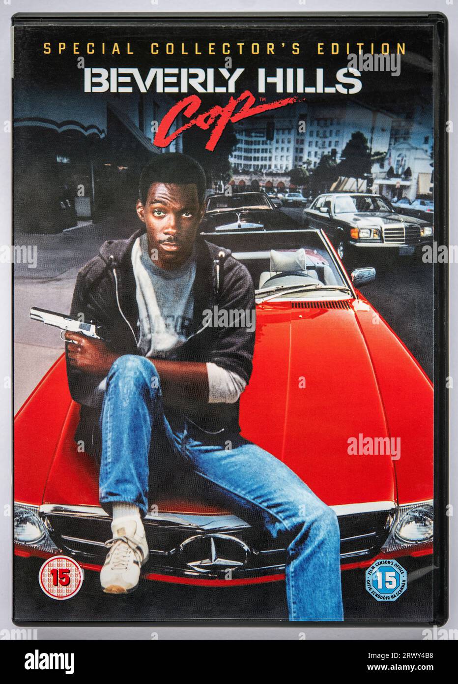 Cover of a DVD copy of the Beverly Hills Cop movie, an action comedy which was originally released in cinemas in 1984 Stock Photo
