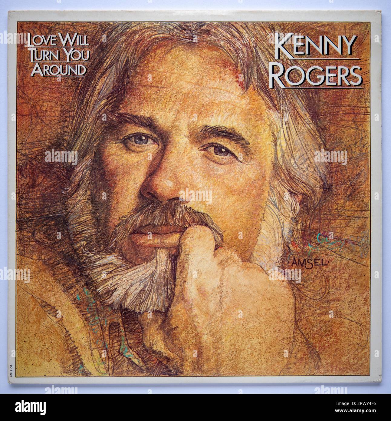 LP cover of Love Will Turn You Around, the 13th studio album by Kenny Rogers, which was released in 1982 Stock Photo