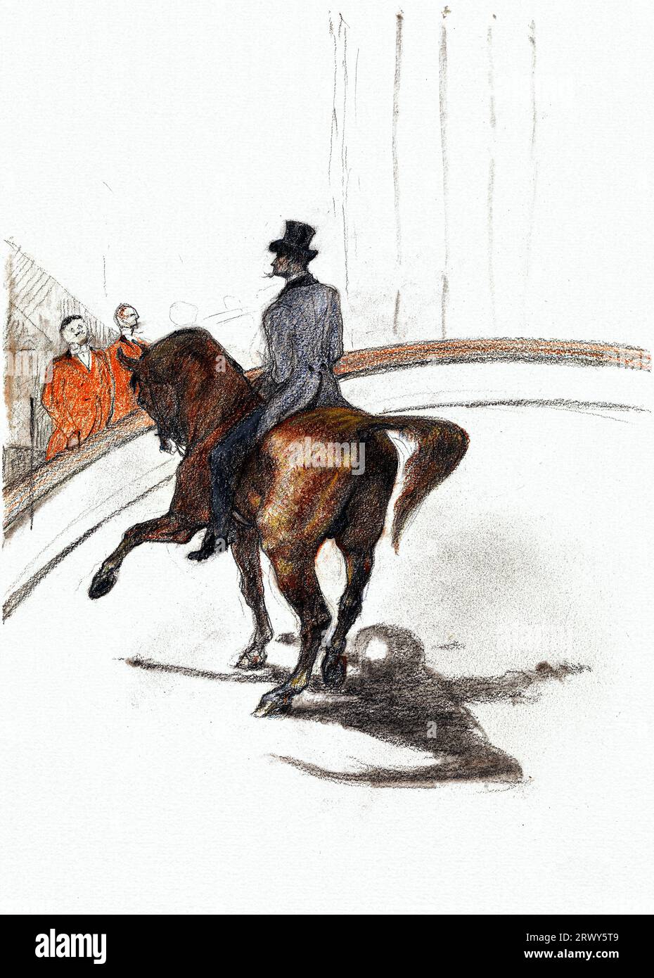 At the Circus: The Spanish Walk  painting in high resolution by Henri de Toulouse–Lautrec. Original from The MET Museum Stock Photo