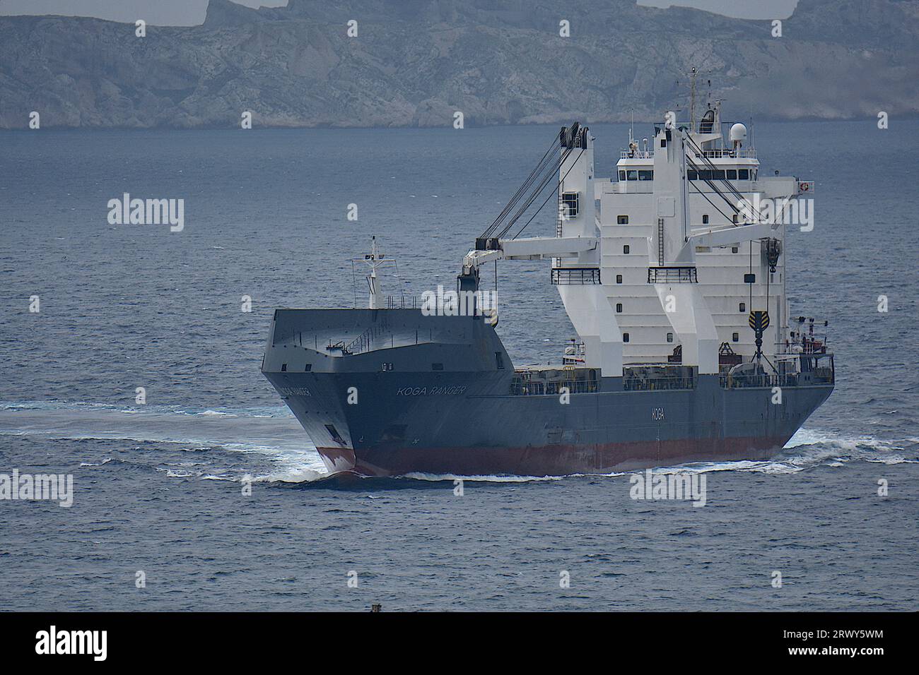 Marseille, France. 21st Sep, 2023. The solid bulk carrier ship Koga Ranger arrives at the French Mediterranean port of Marseille. (Photo by Gerard Bottino/SOPA Images/Sipa USA) Credit: Sipa USA/Alamy Live News Stock Photo