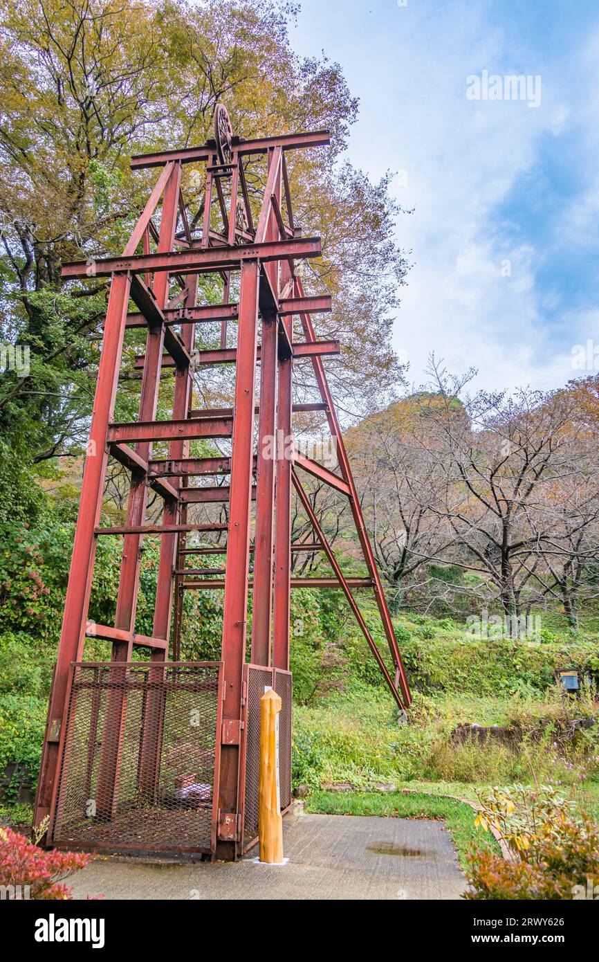 The site of Takato Shaft, the deepest shaft in the Sado Mine, which was