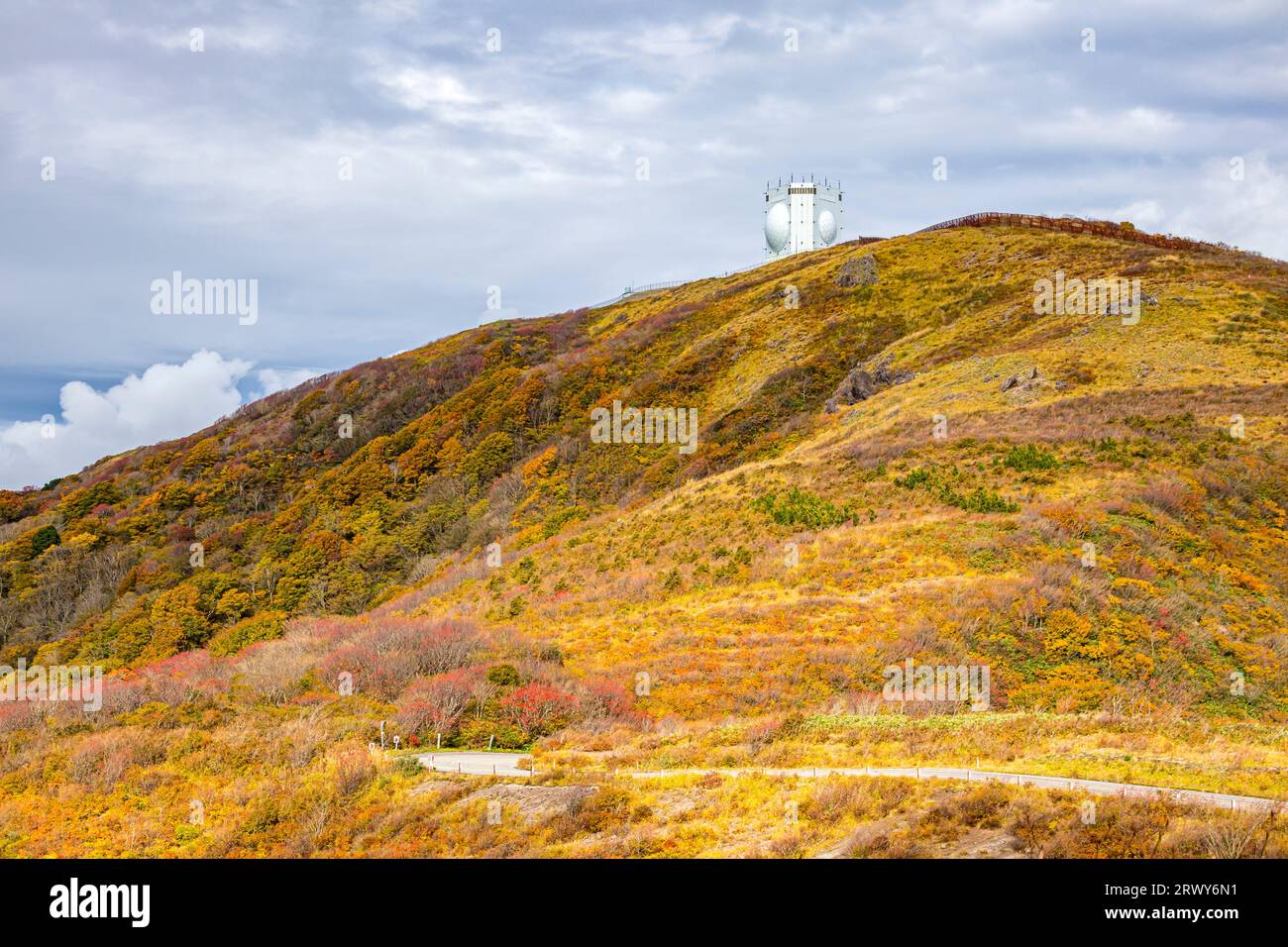 Autumn foliage scenery of the Myoko Mountains seen from the highest