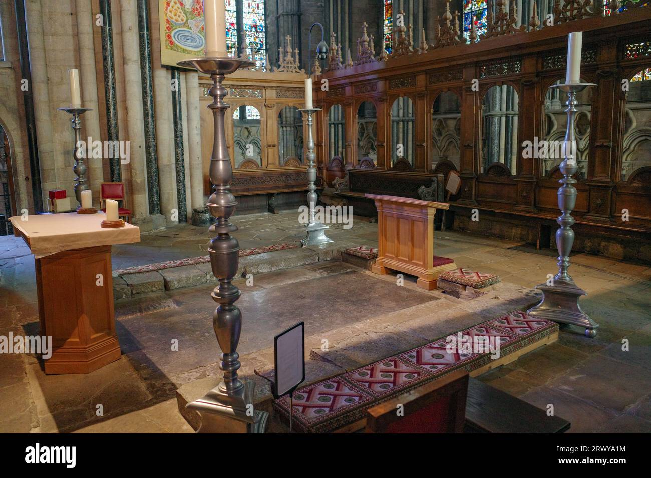 Durham, UK 12 July, 2023 The shrine of St Cuthbert in Durham
