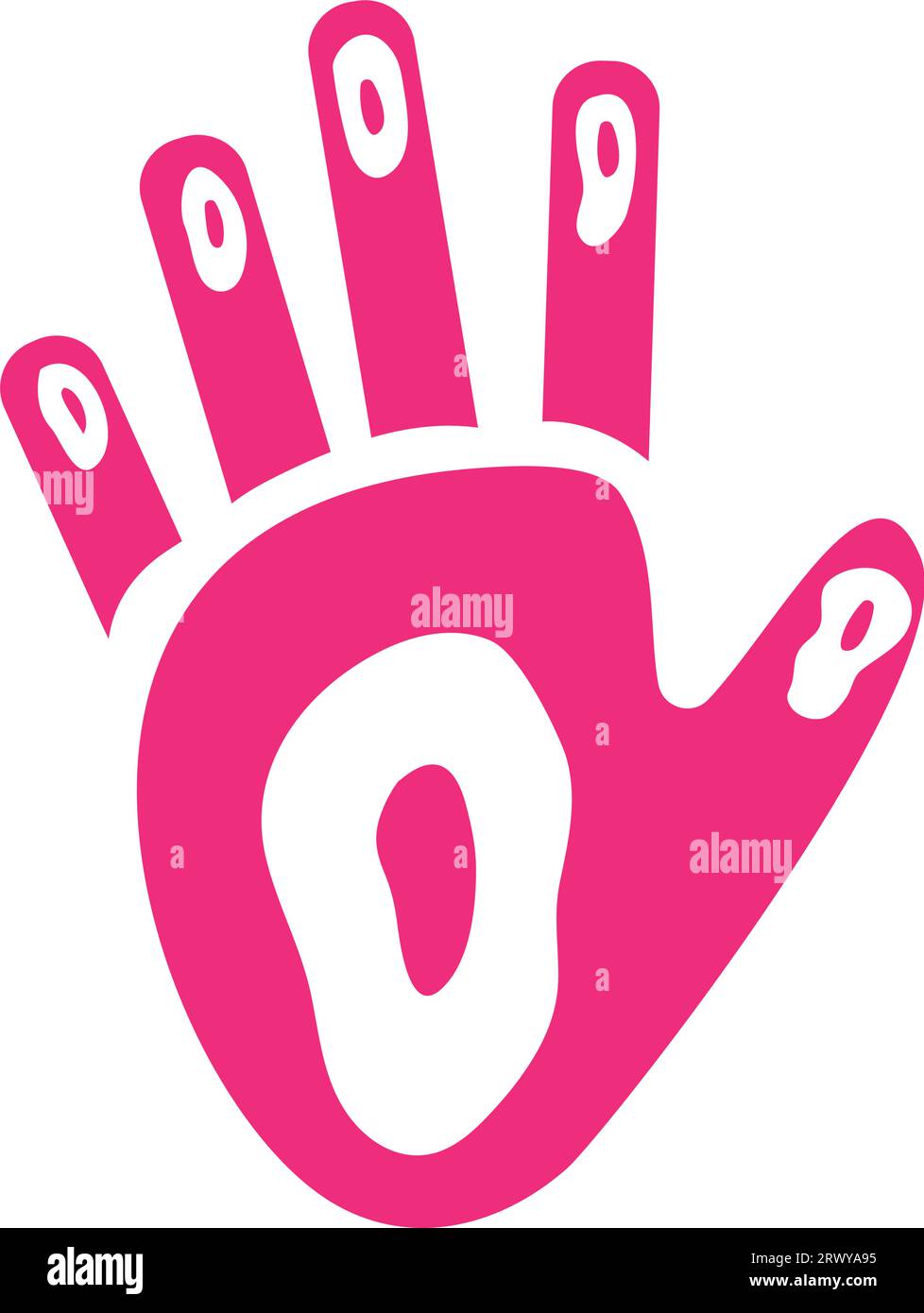 handprint paint color illustration icon Stock Vector Image & Art - Alamy