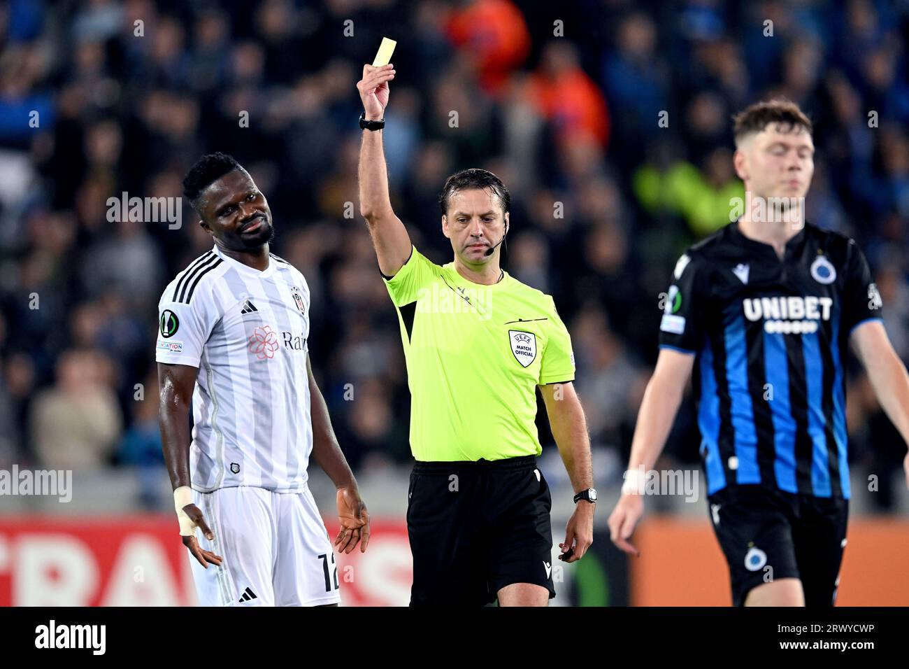 Vincent Aboubakar of Besiktas JK reacts duing the 2023/24 UEFA