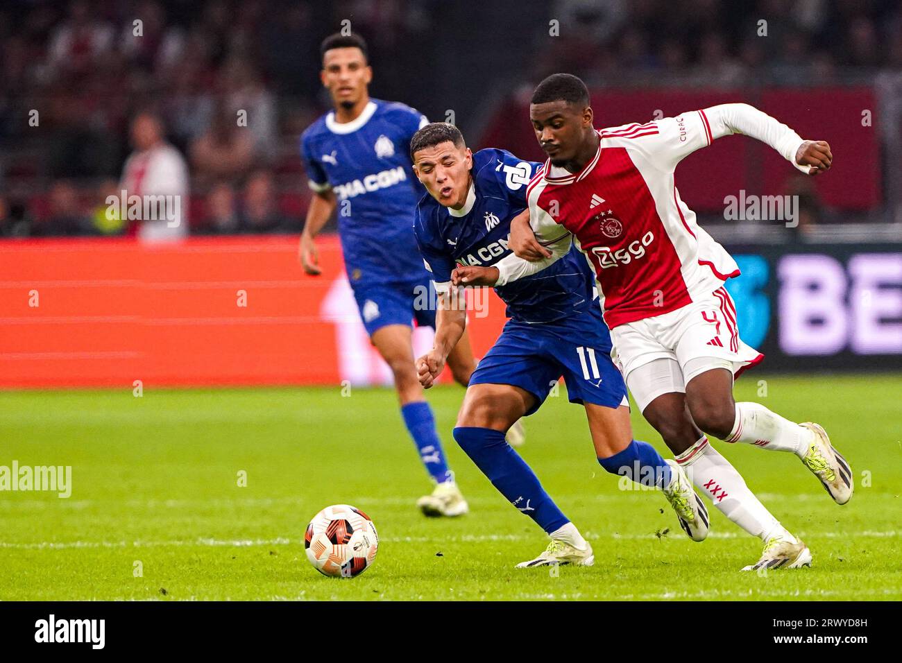 AMSTERDAM, NETHERLANDS - SEPTEMBER 21: Jorrel Hato (Ajax) during the UEFA  Europa League 2023/2024 - Group B match of AFC Ajax and Olympique Marseille  Stock Photo - Alamy