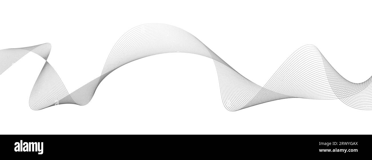 abstract black and white vector wave background Stock Vector Image ...
