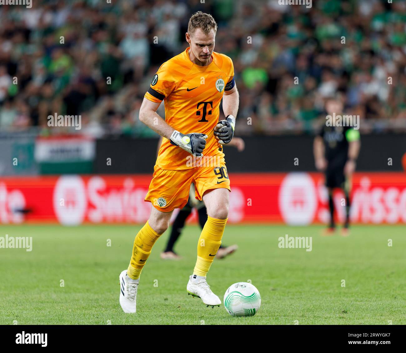 Budapest, Hungary. 21st September, 2023. Dejan Stankovic, head coach of Ferencvarosi  TC reacts during the UEFA Europa Conference League 2023/24 Group F match  between Ferencvarosi TC and FK Cukaricki at Groupama Arena