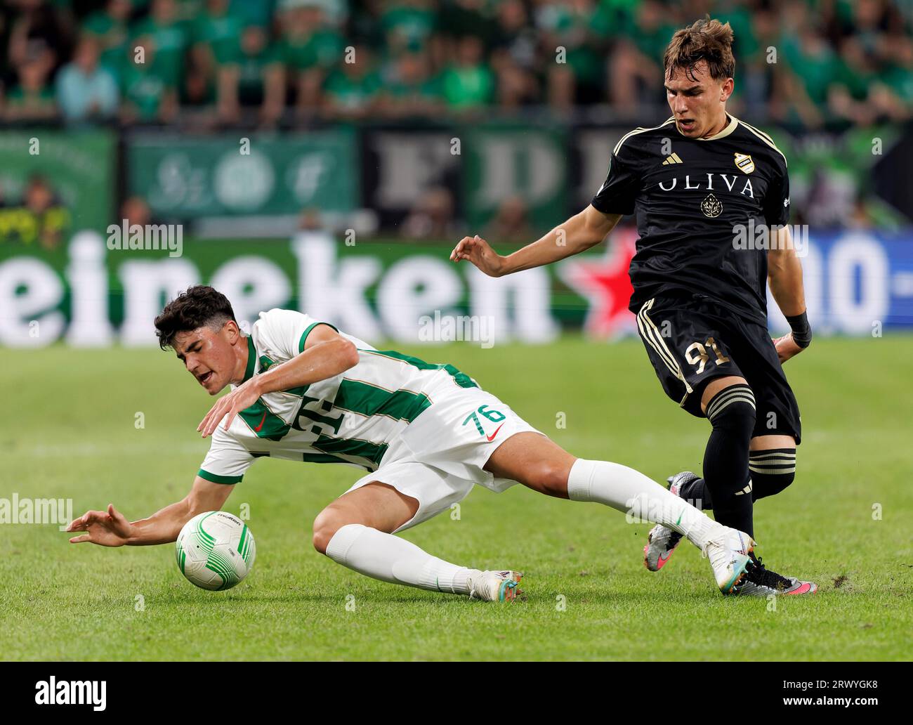 Krisztian Lisztes of Ferencvarosi TC celebrates after scoring a