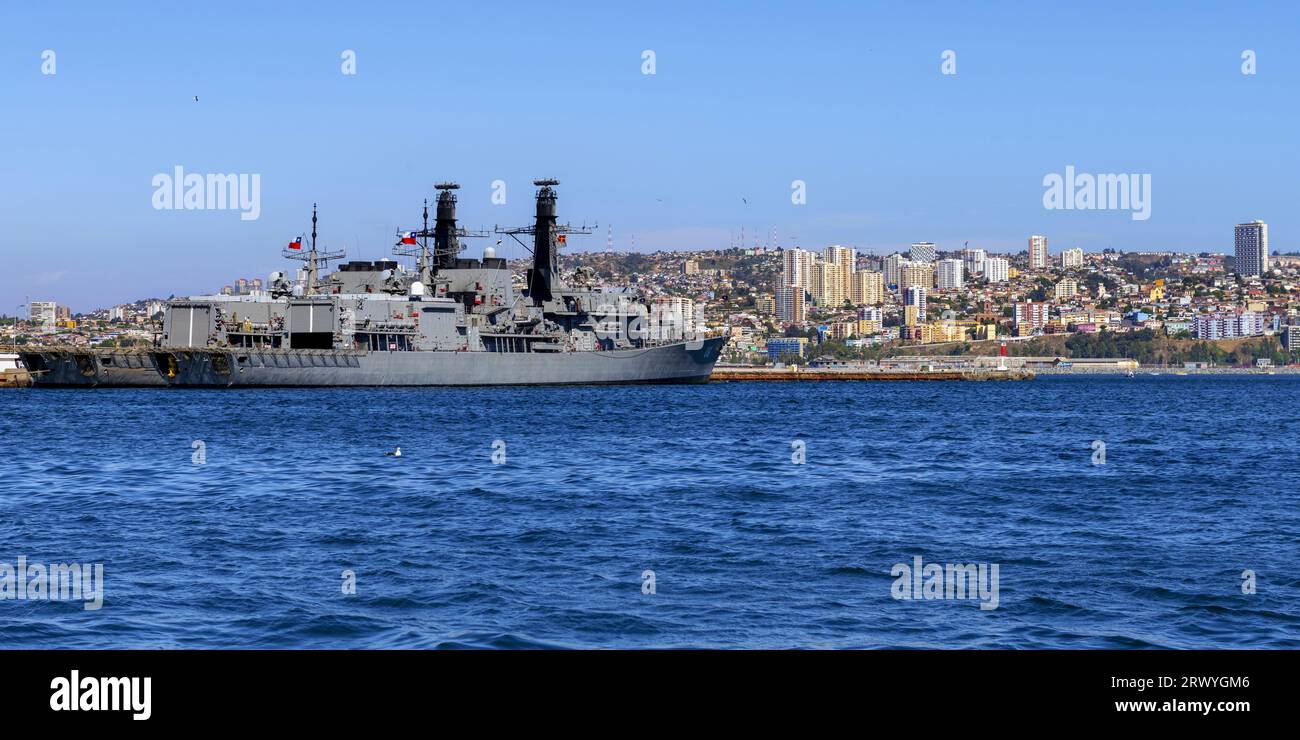Warships in Valparaiso, Chile Stock Photo Alamy