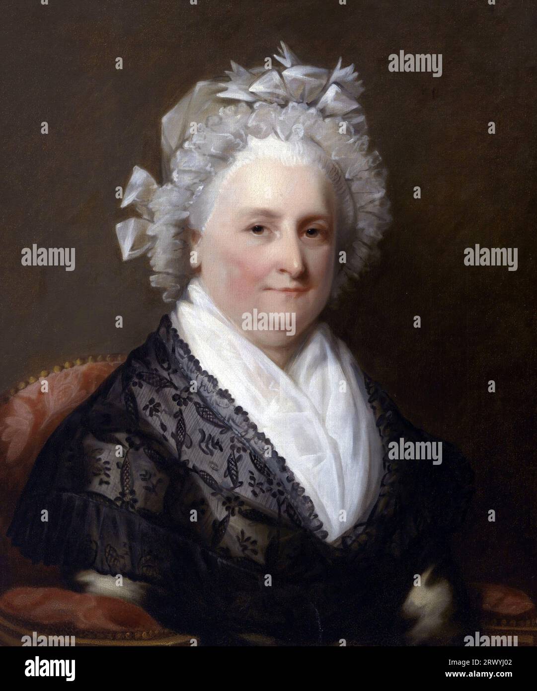 Martha Dandridge Custis Washington (1731 — 1802) wife of George Washington Stock Photo