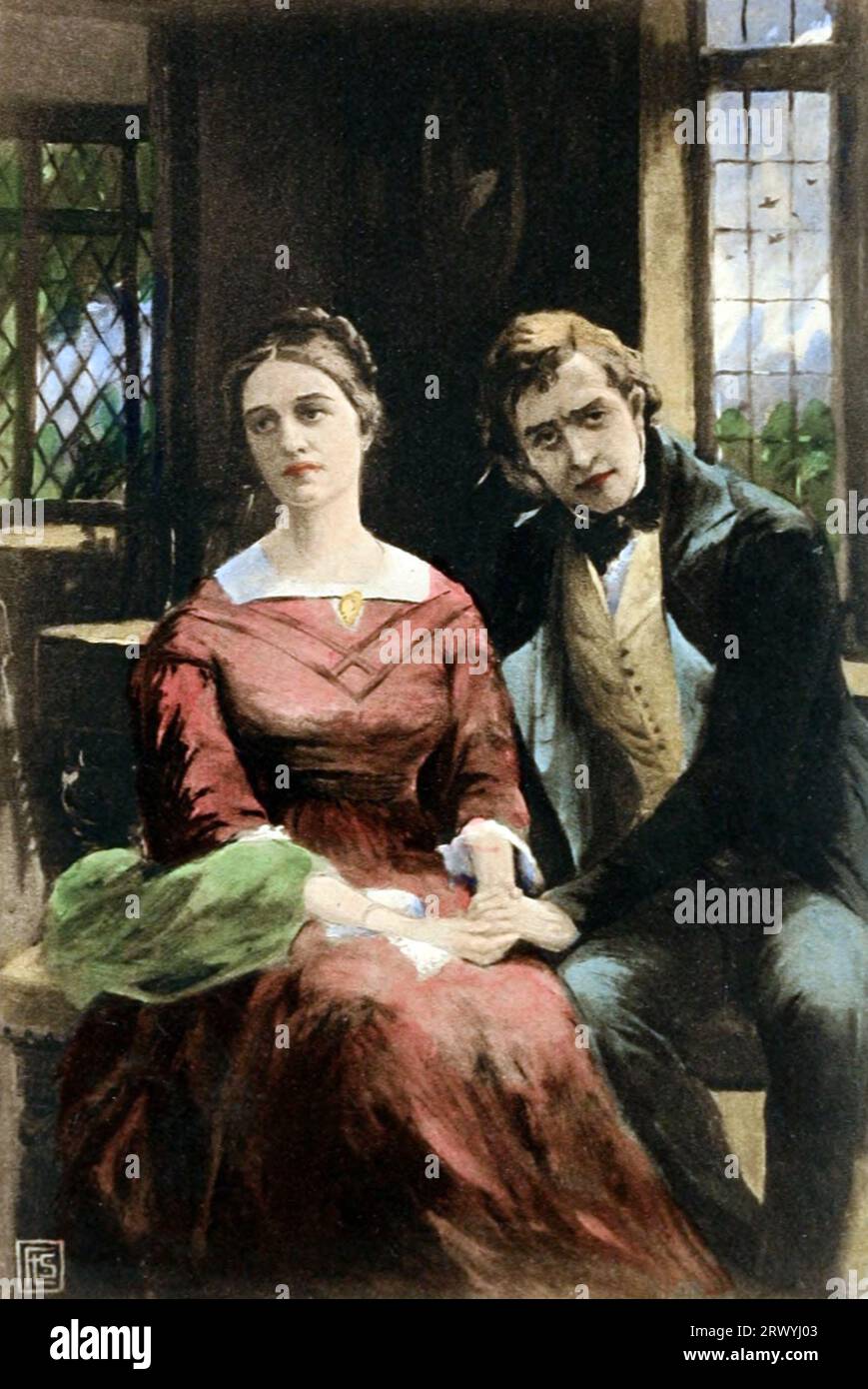 Dorothea Brooke and Will Ladislaw from Middlemarch by George Eliot Stock Photo