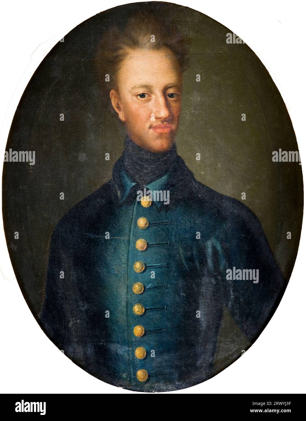 Charles XII, Carl XII, Carolus Rex (1682 – 1718), King of Sweden, Karl XII, 1707. Painting by Jens Mohr Stock Photo