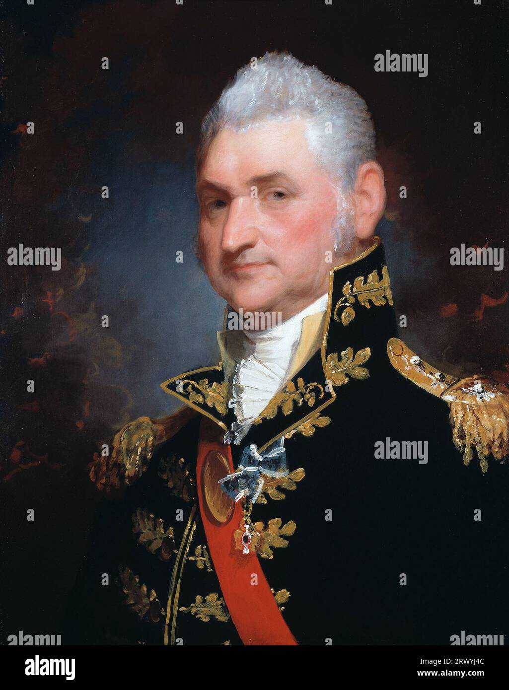 Henry Dearborn (1751 – 1829) American military officer and politician. Major-General Henry Dearborn, Painting by Gilbert Stuart Stock Photo