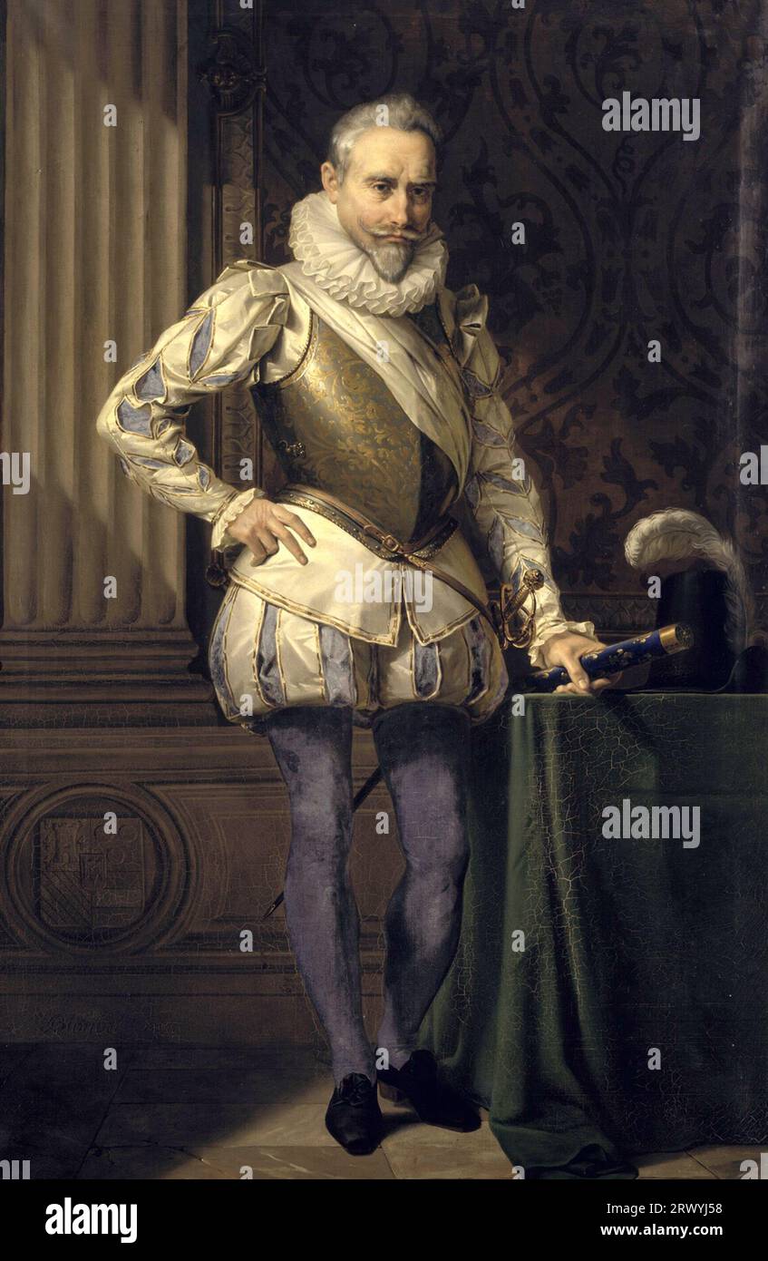 Henri de La Tour d'Auvergne (1555 – 1623) member of the powerful (then Huguenot) House of La Tour d'Auvergne, Prince of Sedan and a marshal of France. Stock Photo