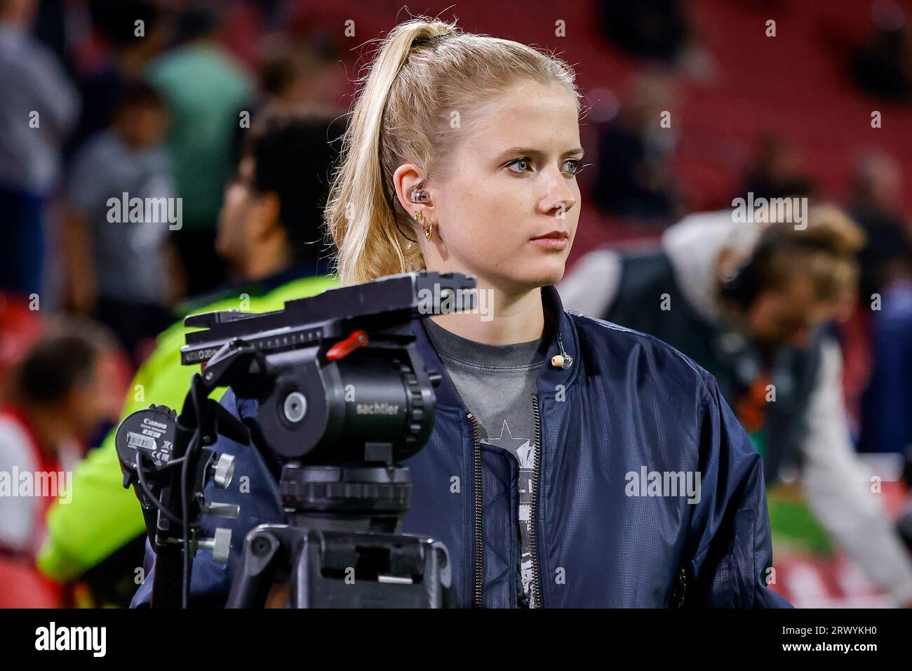 AMSTERDAM, NETHERLANDS - SEPTEMBER 21: Noa Vahle during the UEFA Europa League 2023/2024 - Group B match of AFC Ajax and Olympique Marseille at Johan Stock Photo