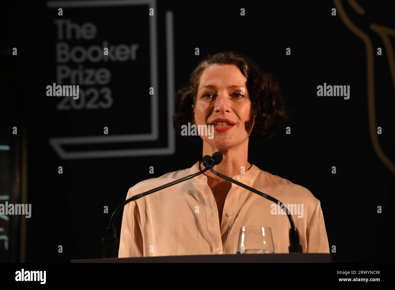 London, UK. 21st Sep, 2023. Speaker Gaby Wood is the Chief Executive of the Booker Prize Foundation at the Booker Prize 2023 at National Portrait Gallery, London. Credit: See Li/Picture Capital/Alamy Live News Stock Photo