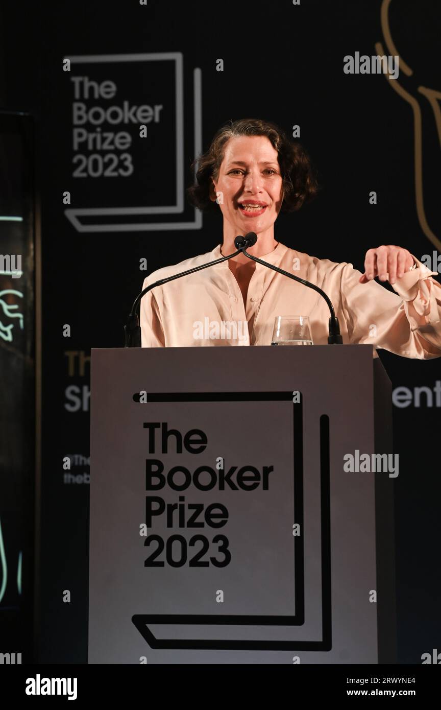 London, UK. 21st Sep, 2023. Speaker Gaby Wood is the Chief Executive of the Booker Prize Foundation at the Booker Prize 2023 at National Portrait Gallery, London. Credit: See Li/Picture Capital/Alamy Live News Stock Photo