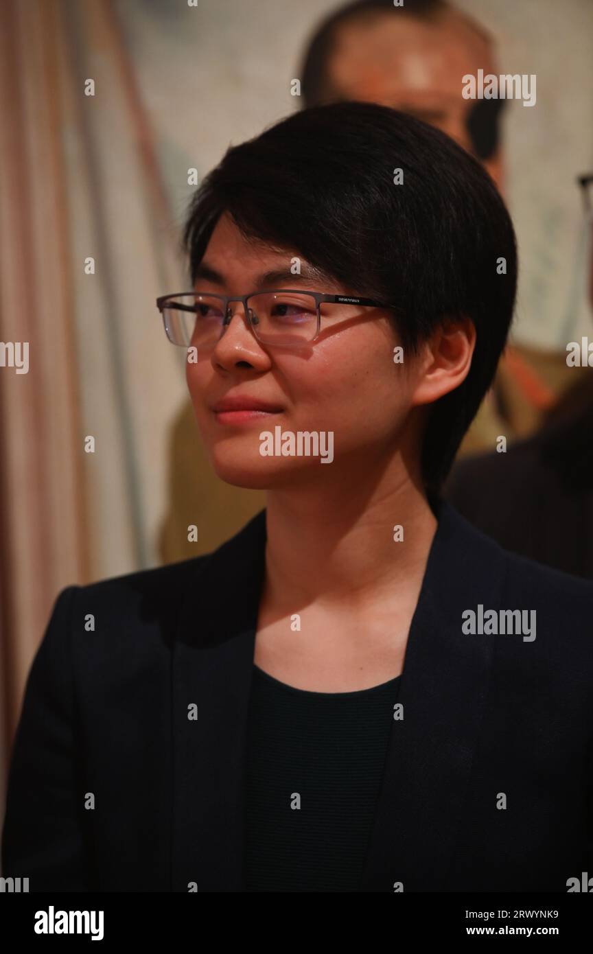 London, UK. 21st Sep, 2023. Mary Jean Chan is a judge of the Booker Prize 2023 at National Portrait Gallery, London. Credit: See Li/Picture Capital/Alamy Live News Stock Photo