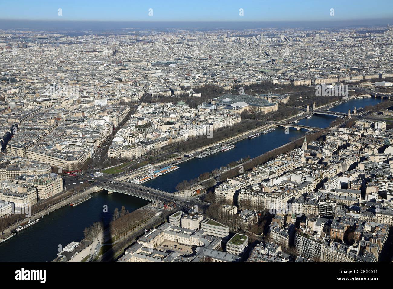 Seine River - view from Eiffel Tower, Paris Stock Photo