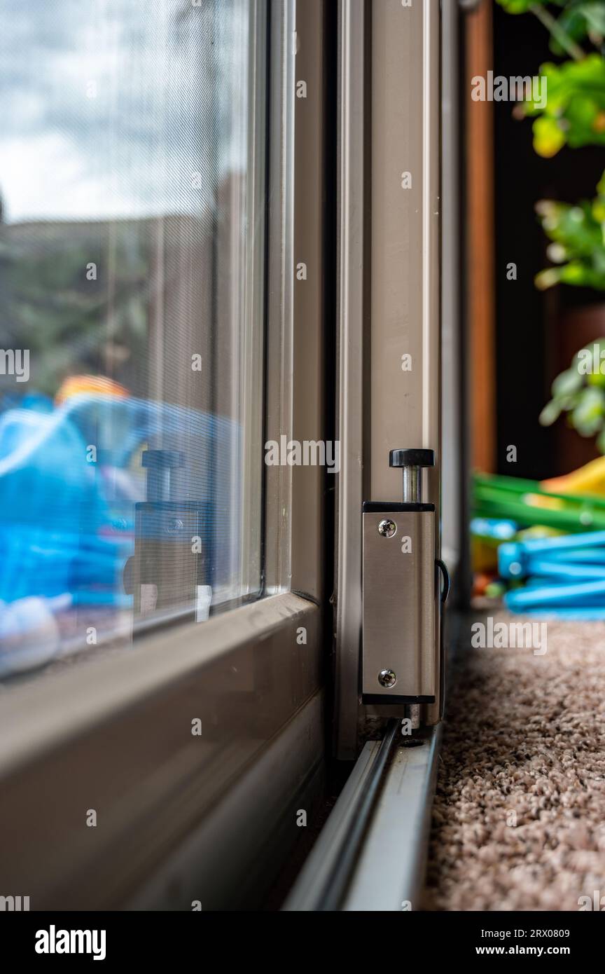 Push locking mechanism for sliding glass door hardware security Stock